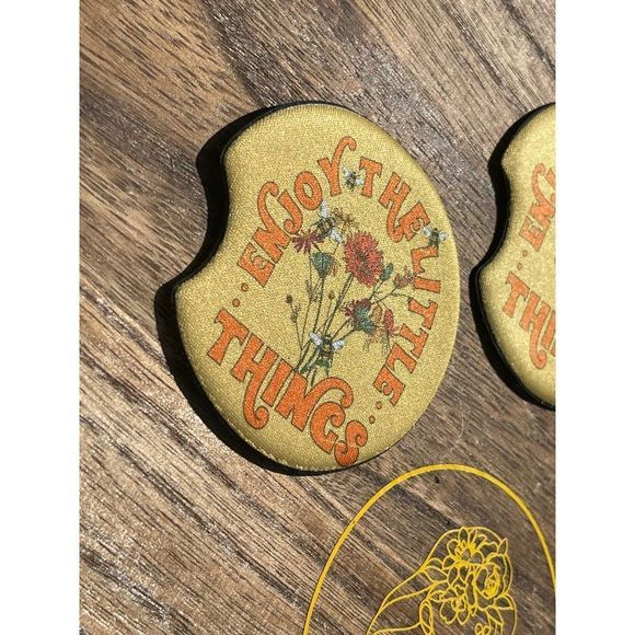 Enjoy The Little Things 2 Pack Handmade Car Coasters - Picture 3 of 10